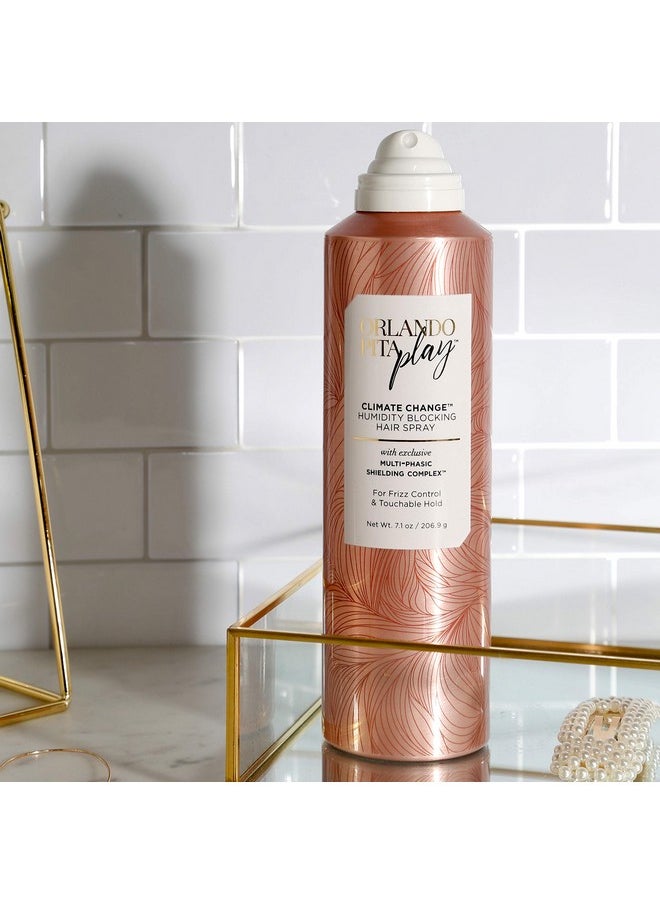ORLANDO PITA PLAY - Rlando Pita Play Climate Change Humidity Blocking Hair Spray Weightless Invisible Weather Shield That Provides Frizz Control & Buildable Touchable Hold 7.1 Oz - Image 1
