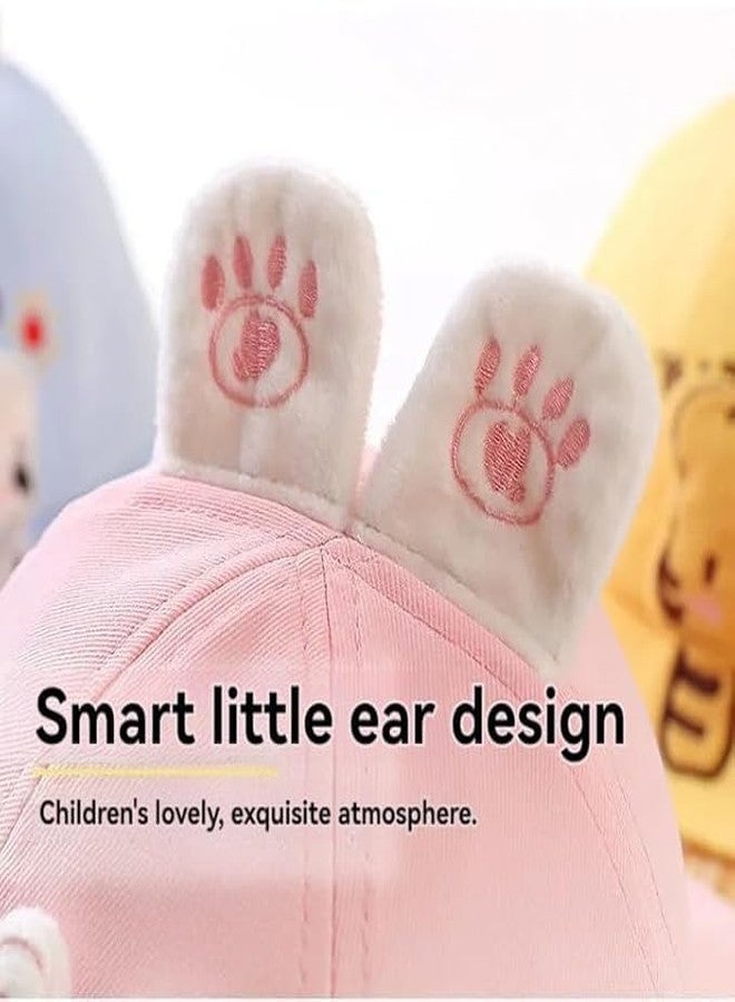 DEDICATED Baby Cap | Kids Cap | Baby hat | hat for Baby | Bucket hat for Baby | Korean Style, Cotton hat for Baby Boys & Baby Girls with Cute Bunny (in, Age, 3 Months, 24 Months, Yellow) - Image 5