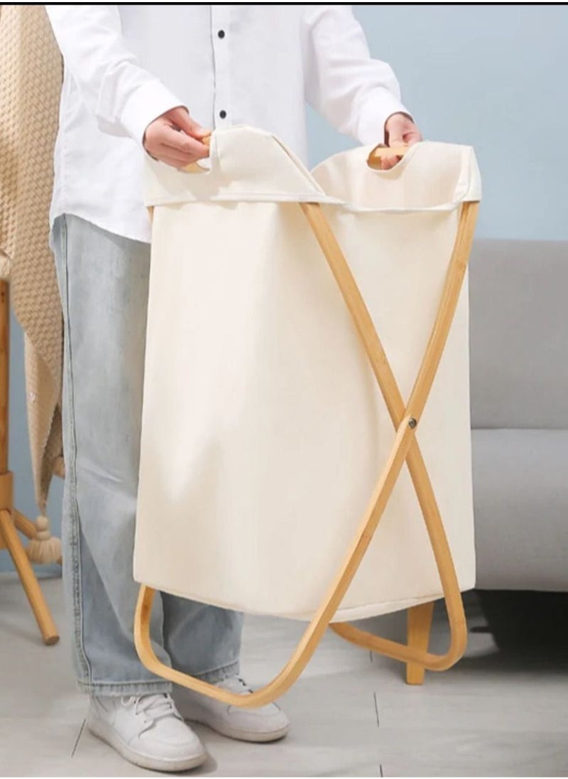 Laundry X Frame Basket - Bamboo
