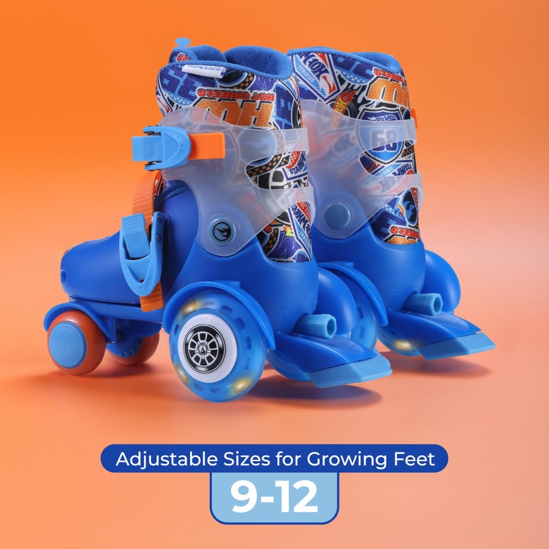 VOYAGER Hot Wheels Kids Trainer Skates - Light Up Wheels, ABEC 5 Bearings, Durable PVC Material, Foam Shoe Lining, Perfect for Active Fun and Adventures, US Size 9-12 - Image 3