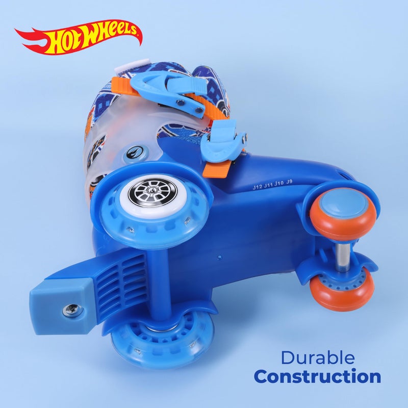 VOYAGER Hot Wheels Kids Trainer Skates - Light Up Wheels, ABEC 5 Bearings, Durable PVC Material, Foam Shoe Lining, Perfect for Active Fun and Adventures, US Size 9-12 - Image 4