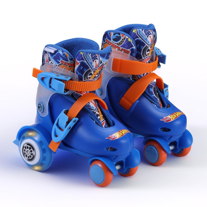 VOYAGER Hot Wheels Kids Trainer Skates - Light Up Wheels, ABEC 5 Bearings, Durable PVC Material, Foam Shoe Lining, Perfect for Active Fun and Adventures, US Size 9-12 - Image 1