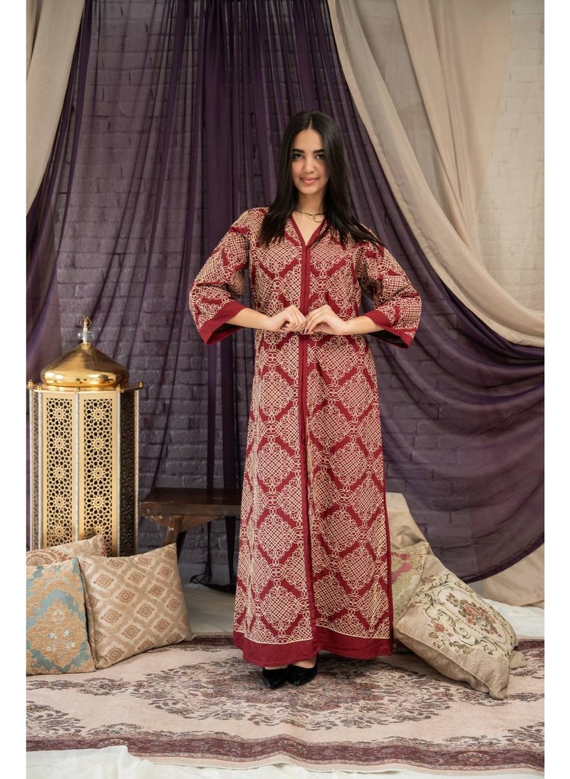 Brides Luxurious Egyptian cotton galabiya with an elegant and sophisticated design