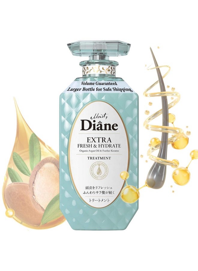 Moist Diane Moist Diane Perfect Beauty Extra Fresh & Hydrate Dry Scalp & Hair Treatment for Men & Women, Organic Keratin Scalp Refreshening Hydrating Japanese Hair Conditioner for Haircare, 15.2 fl oz/450mL  - Image 1