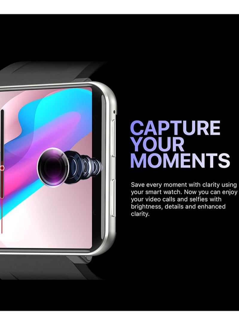 4G Smart Watch Sports WiFi BT Smartwatch 2.86 Inch Touch Screen Android 7.1 1+16GB Music Player Phone Call 5MP Camera IP67 Waterproof Support Nano SIM Card Heart Rate Tracker Pedometer