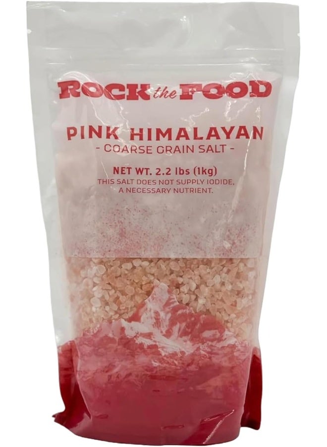 Rock The Food Pink Himalayan Coarse Grain Salt - 2.2 lb - Image 1