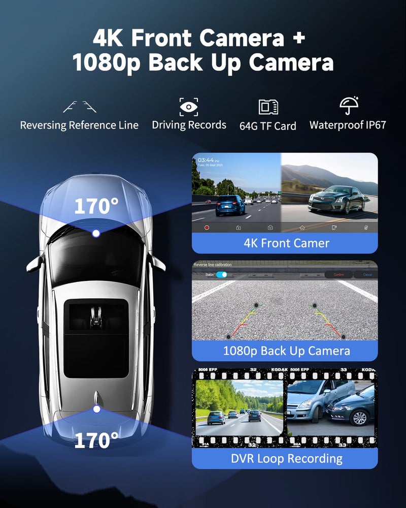 kuayvan Wireless Apple CarPlay Screen for Car–10.26" Portable Carplay & Android Auto Touchscreen Car Stereo with App Control, 4K Dash Cam, Backup Camera, GPS, Mirror Link, Voice Control,for All Vehicles - Image 5