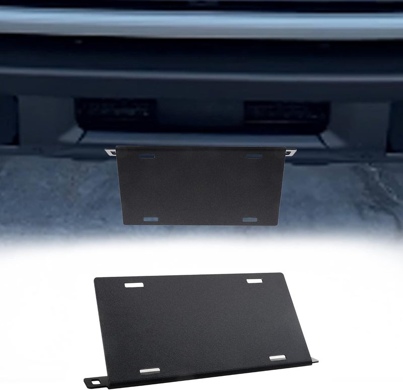 BESTAOO Front License Plate Frame for Ford Bronco 2021-2022, Aluminum Alloy Mounting Bracket Holder (Black) - Image 1