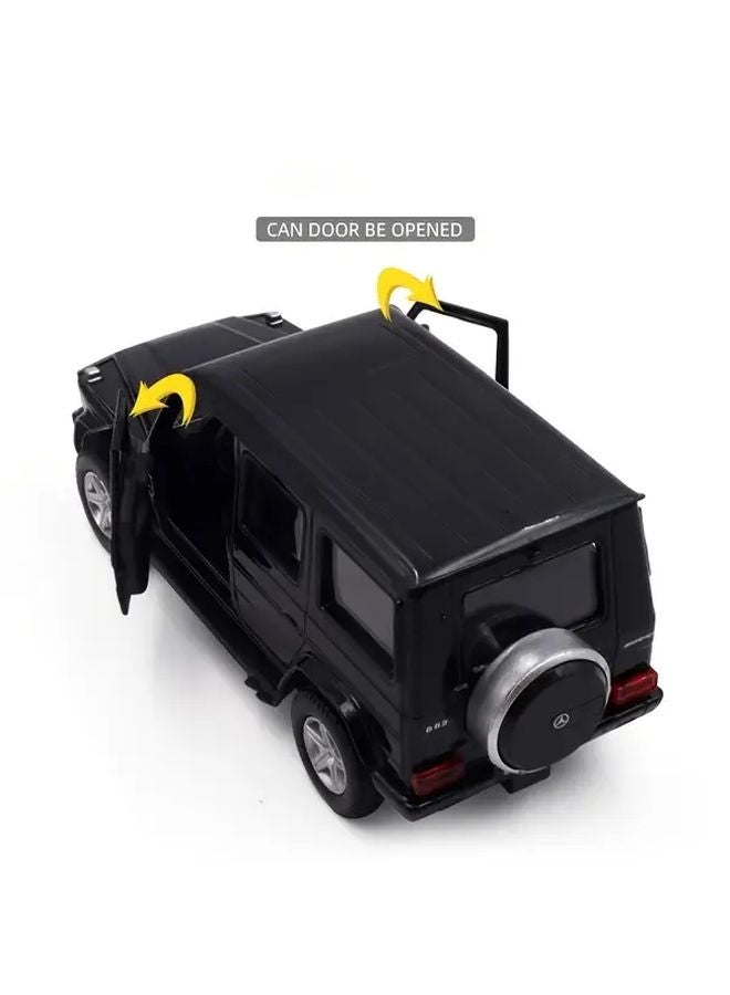 Mercedes Benz G63 AMG Black Metal Diecast Toy Car With Opening Doors Pull Back For Kids - Image 4