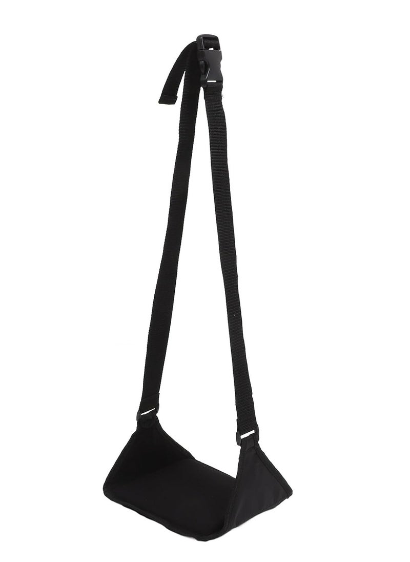 Oasisgalore Airplane Footrest Adjustable Foot and Heel Hammock  Office Accessories for Feet Black  - Image 1