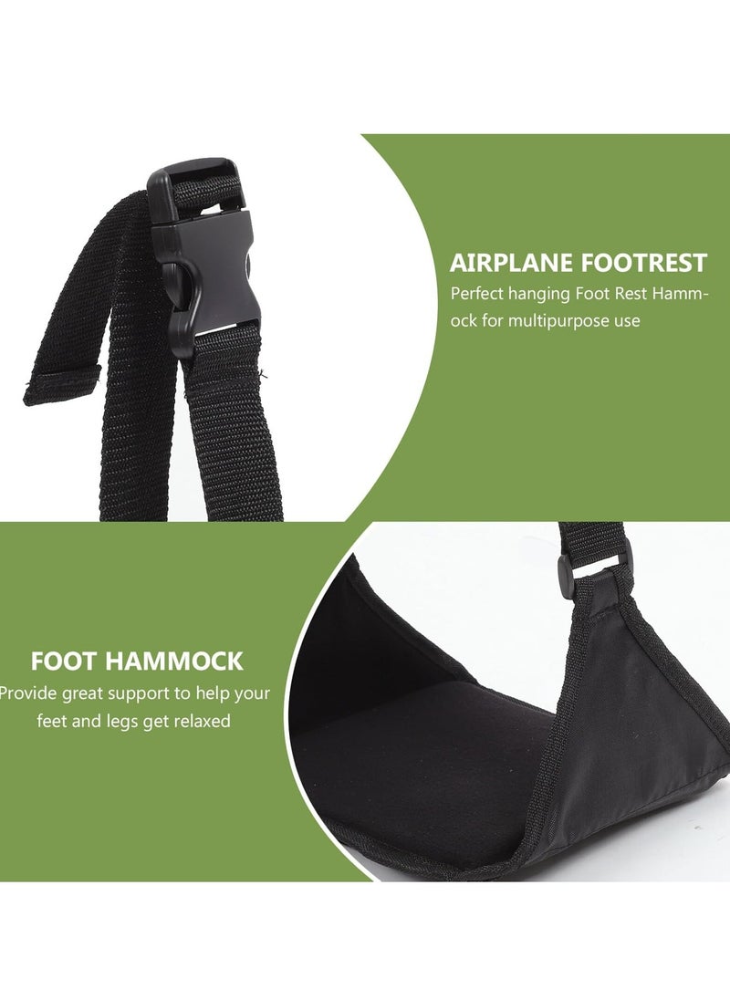 Oasisgalore Airplane Footrest Adjustable Foot and Heel Hammock  Office Accessories for Feet Black  - Image 3