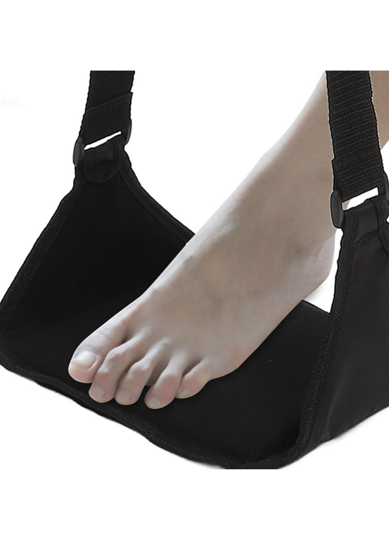 Oasisgalore Airplane Footrest Adjustable Foot and Heel Hammock  Office Accessories for Feet Black  - Image 5