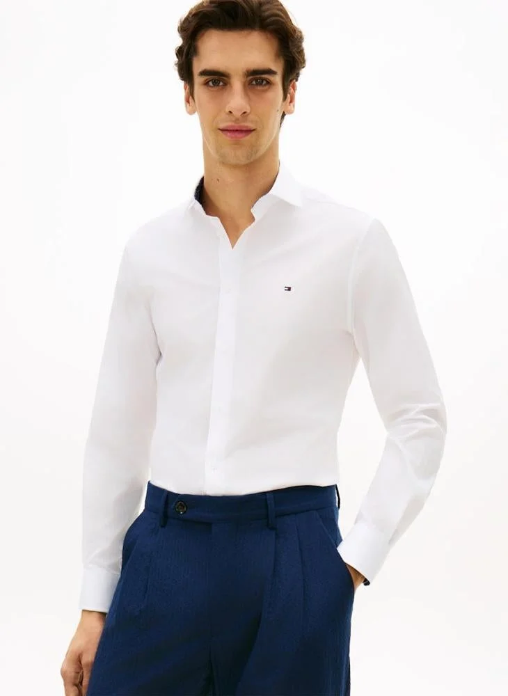 TOMMY HILFIGER Slim Fit Contrast Collar Poplin Shirt