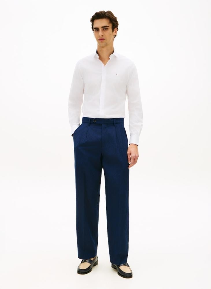 TOMMY HILFIGER Slim Fit Contrast Collar Poplin Shirt - Image 4