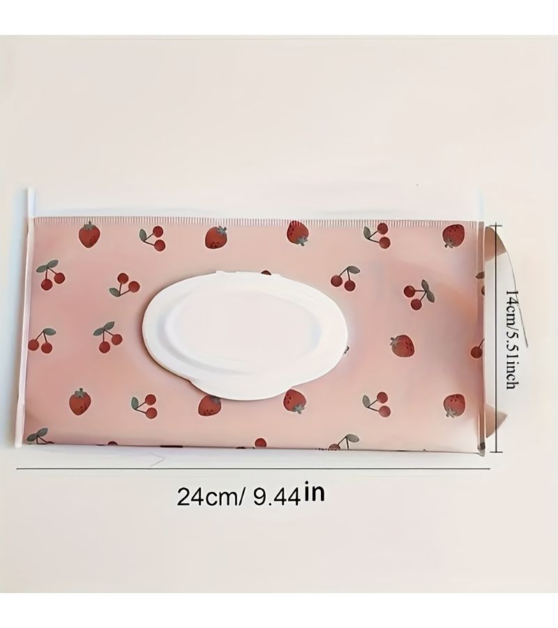 Portable Flip Top Wet Wipes Dispenser Bag With Rabbit Design Durable Plastic For Travel Home Office - Image 2
