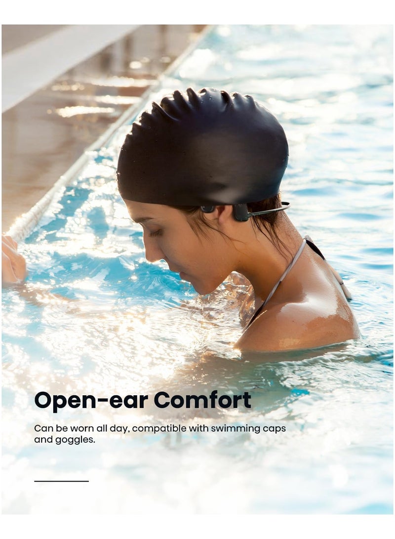 General Swimming Headphones - IP68 waterproof bone conduction wireless open ear Bluetooth 5.3 headphones with 32GB MP3 player, perfect for swimming, running, cycling, fitness and office  - Image 3