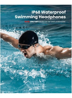 General Swimming Headphones - IP68 waterproof bone conduction wireless open ear Bluetooth 5.3 headphones with 32GB MP3 player, perfect for swimming, running, cycling, fitness and office  - Image 2