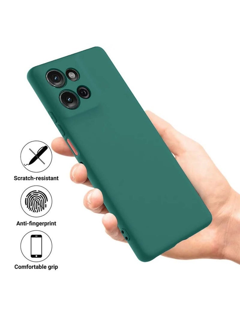 TIGER Motorola Moto G15 4G 2025 Premium Soft Liquid Silicone Case Cover – Dark Green | Ultra-Slim Shockproof Back Case, Anti-Fingerprint, Microfiber Lining, Non-Slip Grip, Elegant Matte Finish for Daily Use - Image 5