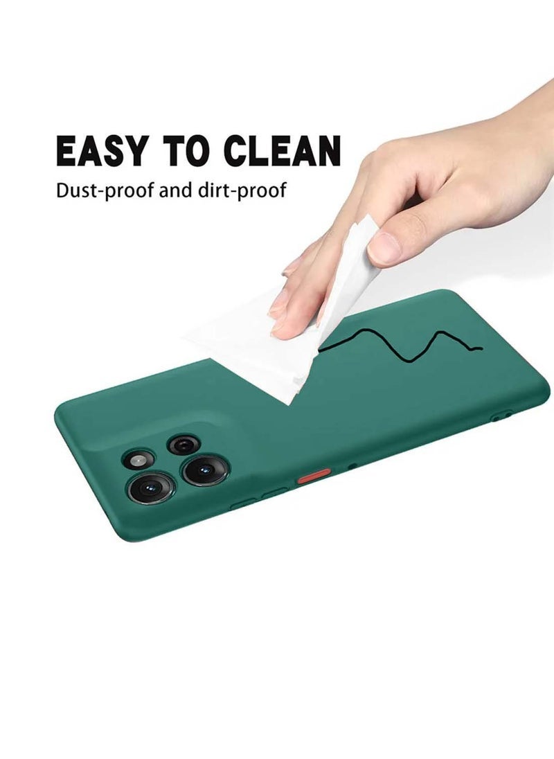 TIGER Motorola Moto G15 4G 2025 Premium Soft Liquid Silicone Case Cover – Dark Green | Ultra-Slim Shockproof Back Case, Anti-Fingerprint, Microfiber Lining, Non-Slip Grip, Elegant Matte Finish for Daily Use - Image 3