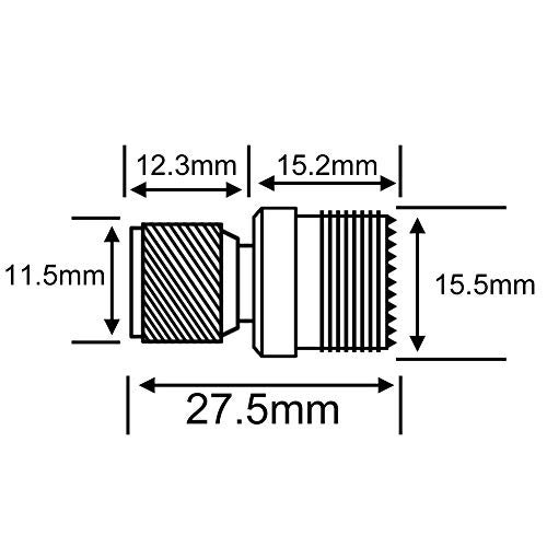 onelinkmore UHF Adapters Mini UHF Male to UHF Female SO239 PL259 Connector RF Coax Adapter Pack of 2 - Image 3
