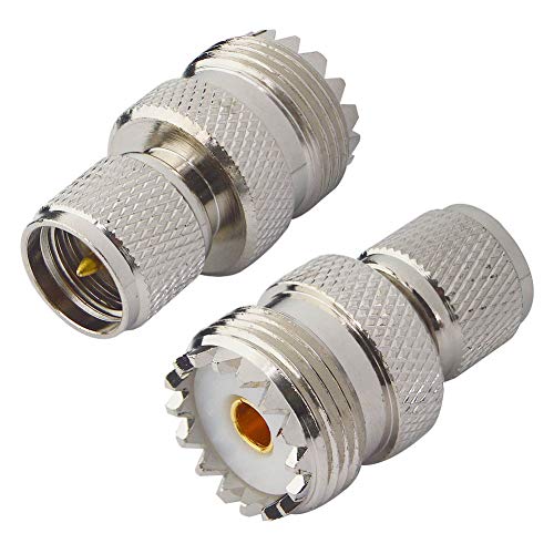 onelinkmore UHF Adapters Mini UHF Male to UHF Female SO239 PL259 Connector RF Coax Adapter Pack of 2 - Image 2