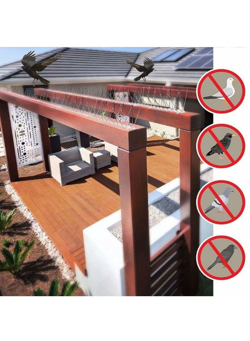 10 قطعة من الفولاذ المقاوم للصدأ 50cm الطيور مسمار سائق حماية البيئة المضادة حمامة مسمار الطيور المضادة أداة مناسبة لأنّ حمامة البومة الطيور السور - Image 3