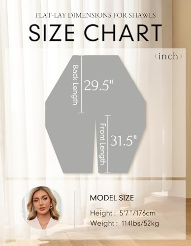 PULI Women's Elegant Shawl Wraps Soft Open Front Poncho Sweater for Spring Fall Winter gray - Image 5