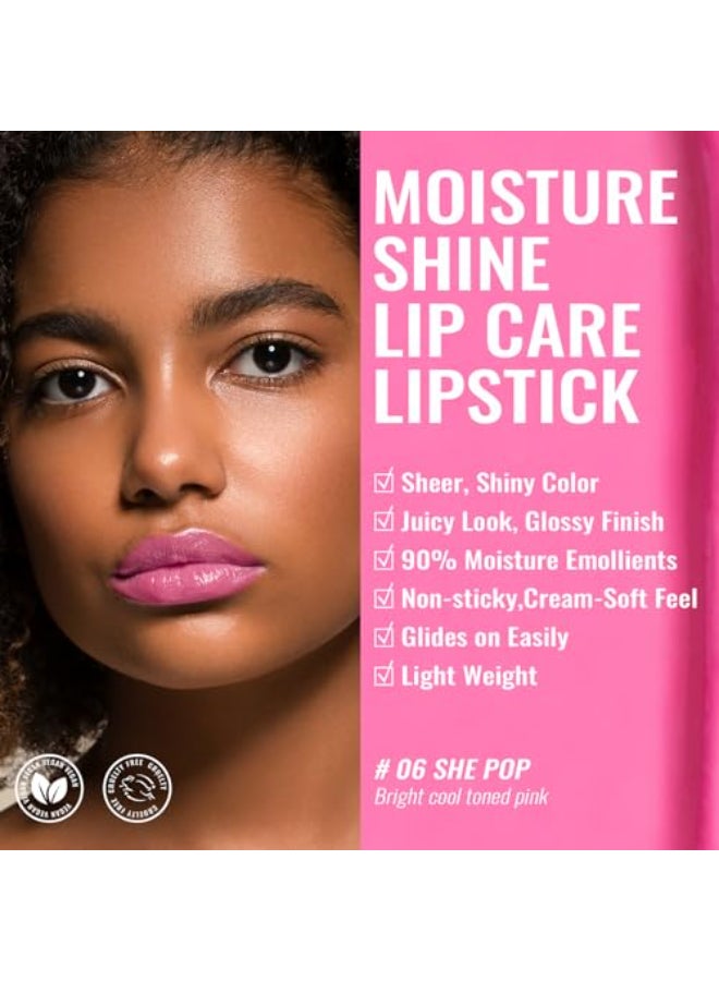 Oulac Pink Lipstick Moisturizing Shine Lipstick Moisturizing Lip Stick Glossy Tinted Lip Balm Sheer Shine Juicy Finish Lightweight and Hydrating Formula for Dry Lip Care Vegan 22g007oz 06 - Image 3