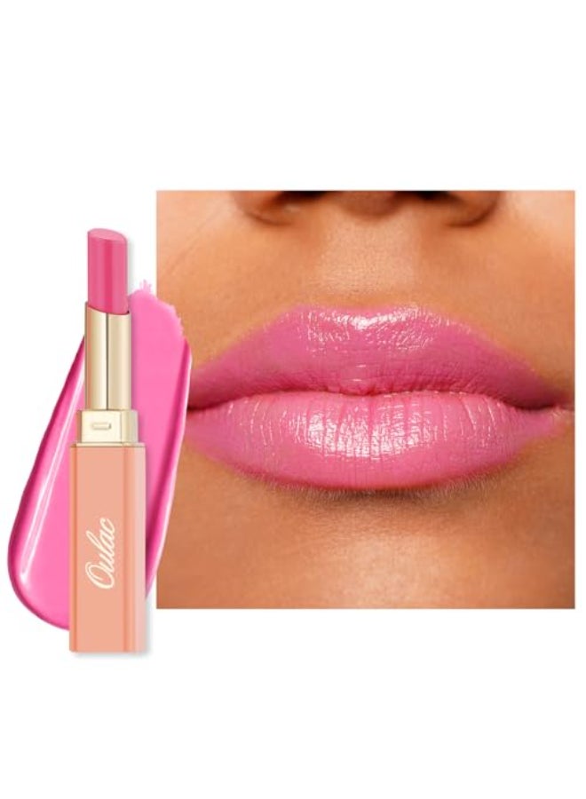Oulac Pink Lipstick Moisturizing Shine Lipstick Moisturizing Lip Stick Glossy Tinted Lip Balm Sheer Shine Juicy Finish Lightweight and Hydrating Formula for Dry Lip Care Vegan 22g007oz 06 - Image 1