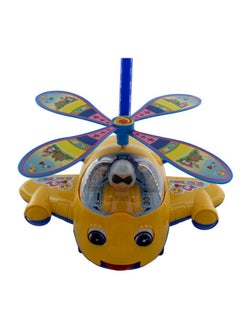 Toy Box Walking Push & Pull Along Plane With Sound For Kids Yellow  - Image 3