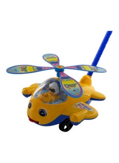 Toy Box Walking Push & Pull Along Plane With Sound For Kids Yellow  - Image 1