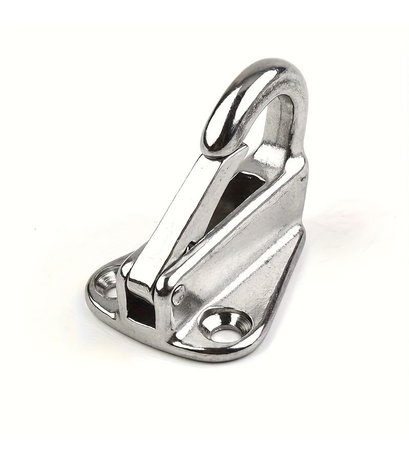 2pcs Marine Grade Stainless Steel Spring Tow Hooks for Boats Paddle and Towel Use - Image 1