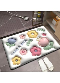 Happy Home Ultra Thin Super Absorbent - Quick Dry Bath Mat - Stylish Non-Slip Design - Machine Washable and Durable for Your Bathroom - Non-Slip Bath Mats - Modern and Beautiful Mat  - Image 4