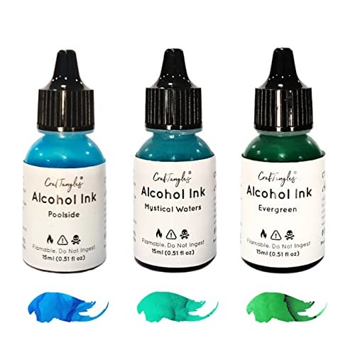 CrafTangles Alcohol Ink Set - Mermaid Dreams (15 ml Each) - Image 1