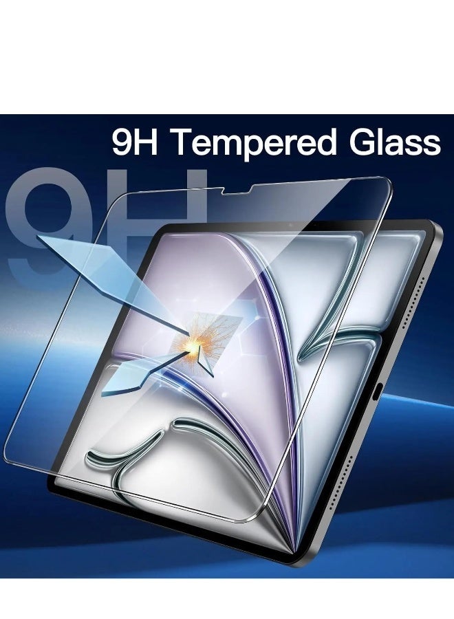 DUSALA iPad Air 13 inch Screen Protector M2 2024 (6th Gen 2024) A2925/A2926/A3007)A2898/A2899/A2900) 9H Hardness,Anti-Fingerprint,Anti Scratch Full Screen Coverage Tempered Glass - Image 4