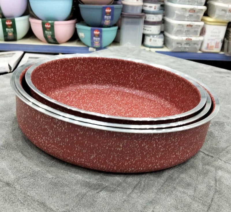 Turkish Cevlon Granite Oven Dishes Set of 3 Sizes - Image 3