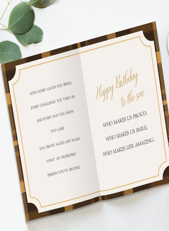 Beixian Son Birthday Card, To My Son Birthday Card Gifts from Mom Dad,Gifts for Adult Sons Gift Ideas-8x5.3 Inches, Double-Sided - Image 2