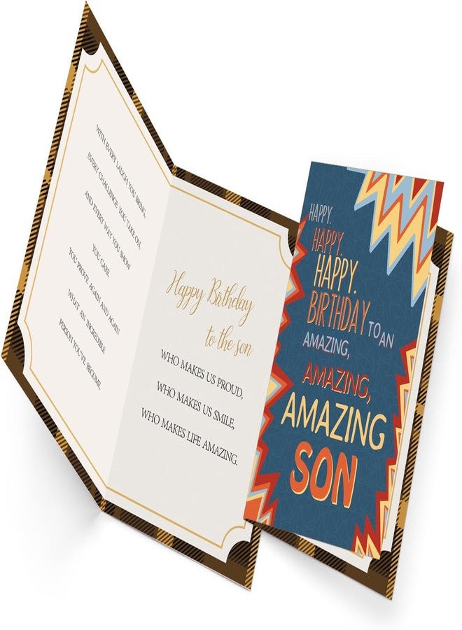 Beixian Son Birthday Card, To My Son Birthday Card Gifts from Mom Dad,Gifts for Adult Sons Gift Ideas-8x5.3 Inches, Double-Sided - Image 4