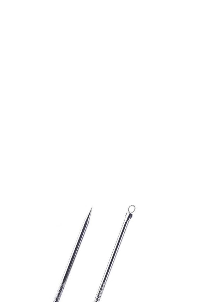 أداة إزالة الرؤوس السوداء والبيضاء – مستخرج حب الشباب من الفولاذ المقاوم للصدأ لتنظيف الوجه – مقاس واحد – فضي - Image 3