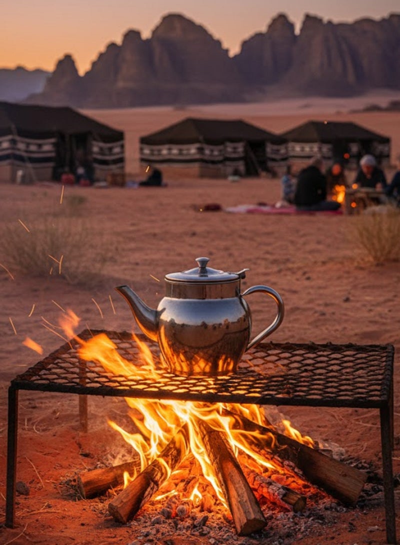 Stainless steel teapot with flip-top lid, rust-resistant design, silver, without strainer - compact size - Image 4