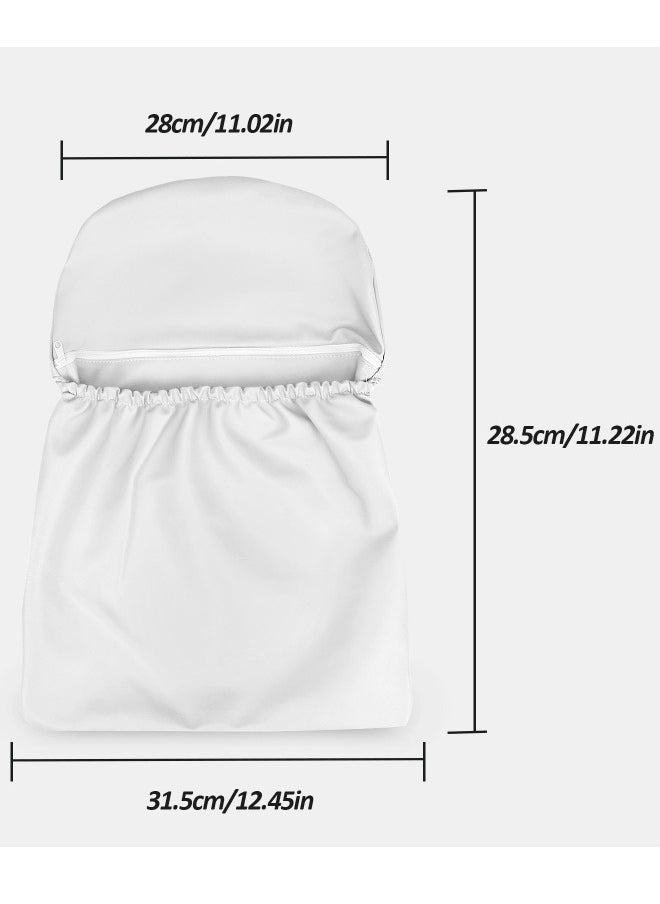 Generic - Highchair Handy Pocket Pouch, Compatible with IKEA Antilop Highchair,High Chair Accessories, Wipeable and Waterproof Material, One Large Pouch with an Internal Zip Pocket(White) - Image 1