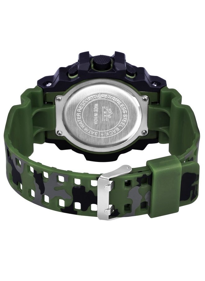 Shocknshop Shocknshop Digital Rubber Sports Multi Functional Black Dial Watch for Mens Boys -315 (Green)  - Image 3