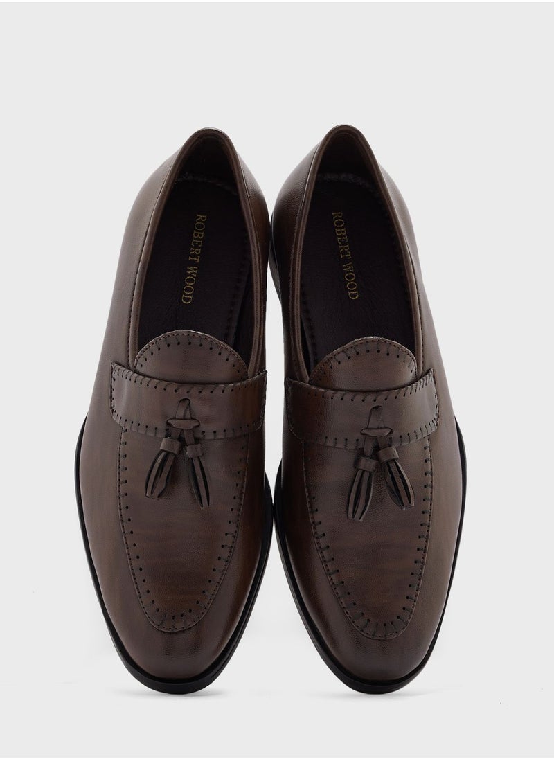 Robert Wood - Tassel Detail Formal Slip Ons - Image 1