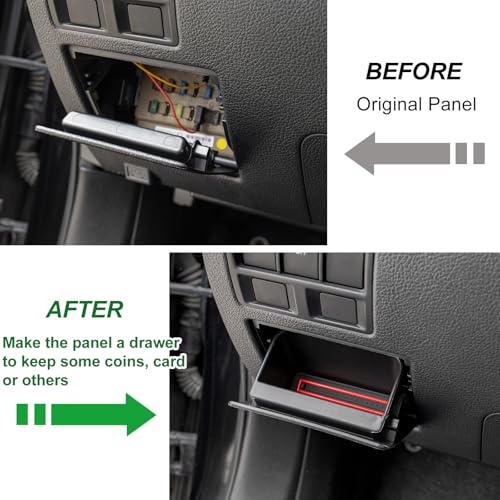 PIMCAR Fuse Box Coin Container Inner Storage Tray for Subaru Impreza XV Crosstrek Forester Legacy Outback WRX STI Ascent Accessores (with Non-Slip Red Liner) - Image 3