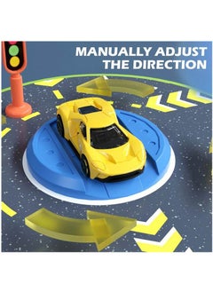MileMelo Kids Race Tracks Toys Set Tyre-Shape Car Adventure Toys Puzzle Car Tracks Playsets with 4 Mini Cars Parking Lot Toys Race Car Toys for Birthday Gifts Educational Race Tracks Toys  - Image 5