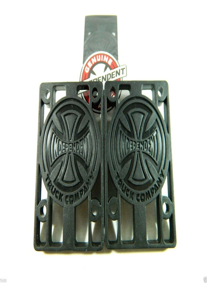 Independent 1/4" 0.25" Riser Pad Set of 2 Black