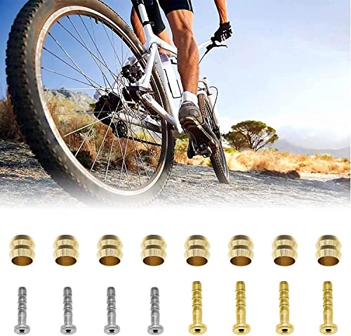 CYSKY Bike Hydraulic Brake Hose Kit 2500mm for Shimano BH59 BH90 Sram Avid System, Included 8 Bike Brake Olive and 8 Brass Connecting Insert (Red) - Image 5