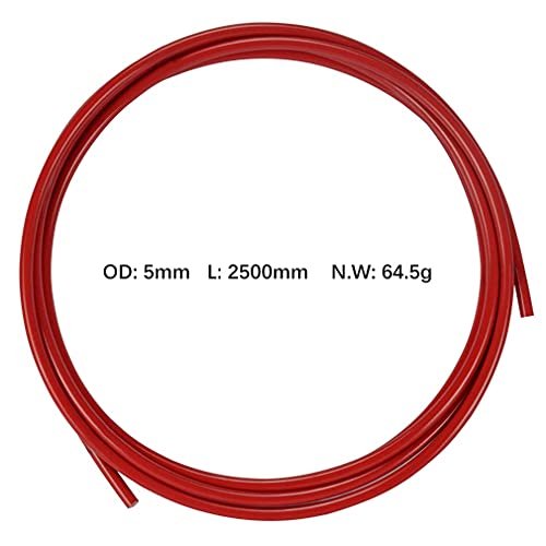 CYSKY Bike Hydraulic Brake Hose Kit 2500mm for Shimano BH59 BH90 Sram Avid System, Included 8 Bike Brake Olive and 8 Brass Connecting Insert (Red) - Image 3