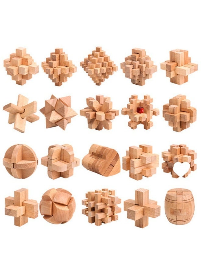 Luban Lock Children Kong Ming Lock Nine Chain Beneficial Intelligence Development For Boys And Girls Adult Assembled Toy Gifts-Color:[Gift Box] Lotus Five-piece Set  - Image 2