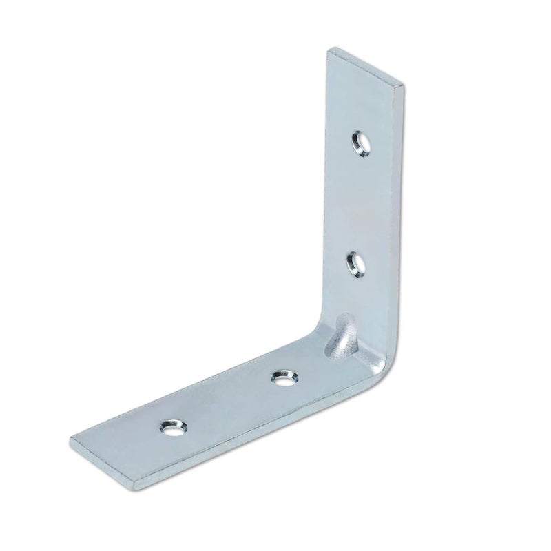 Impex Angle Bracket for Reinforcing Chairs and Tables | Pack of 24 |Shelf Bracket |Zinc Plated L Shape Bracket | Solid Shelf Support Joint Right Corner Brace (75 X 75 MM) - Image 1